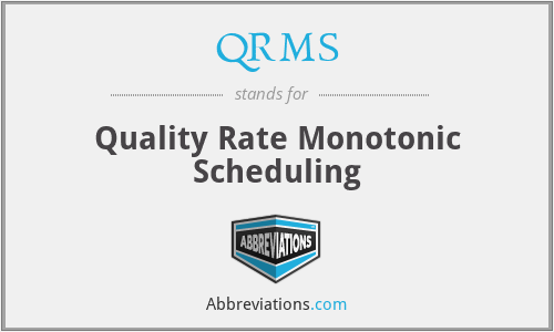 QRMS - Quality Rate Monotonic Scheduling