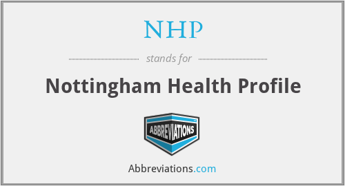 NHP - Nottingham Health Profile