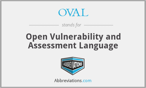 OVAL - Open Vulnerability and Assessment Language