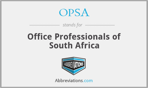 OPSA - Office Professionals of South Africa