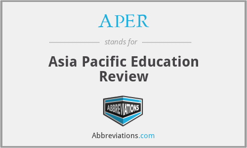 APER - Asia Pacific Education Review