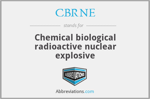CBRNE - Chemical biological radioactive nuclear explosive