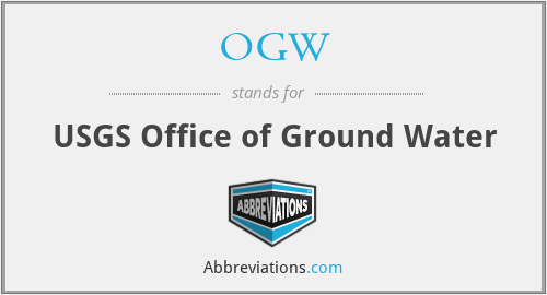 OGW - USGS Office of Ground Water