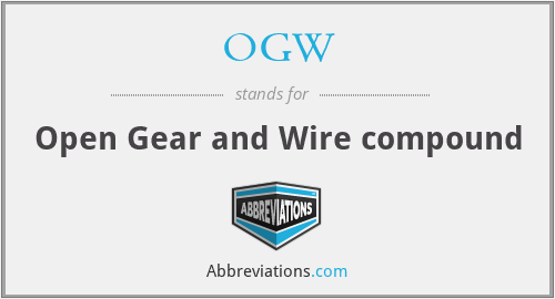 OGW - Open Gear and Wire compound