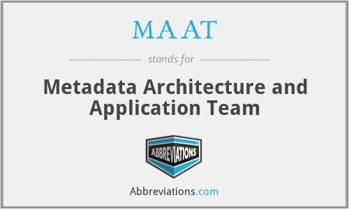 MAAT - Metadata Architecture and Application Team