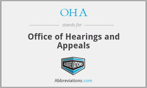 OHA - Office of Hearings and Appeals