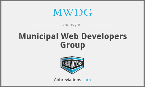 MWDG - Municipal Web Developers Group