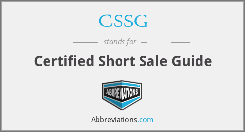 CSSG - Certified Short Sale Guide