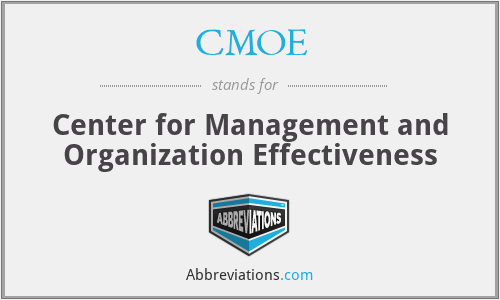 CMOE - Center for Management and Organization Effectiveness