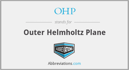OHP - Outer Helmholtz Plane