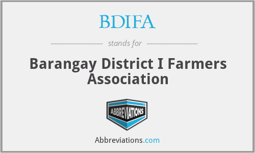 BDIFA - Barangay District I Farmers Association