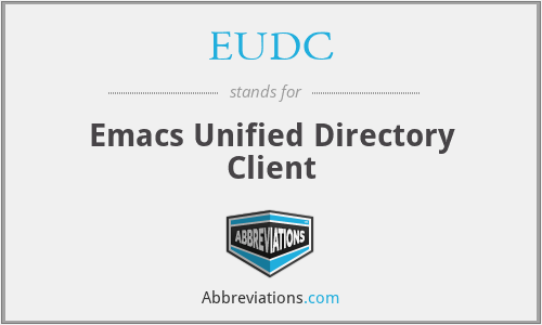 EUDC - Emacs Unified Directory Client
