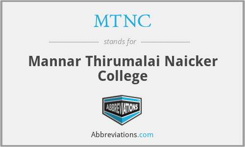 MTNC - Mannar Thirumalai Naicker College