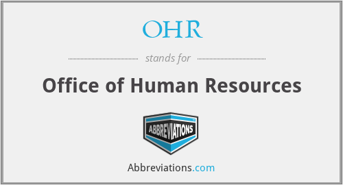 OHR - Office of Human Resources