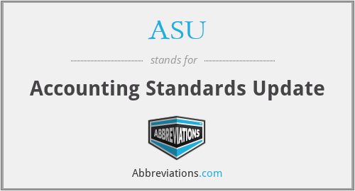 ASU - Accounting Standards Update