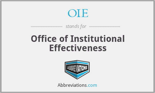 OIE - Office of Institutional Effectiveness