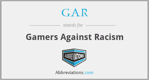 GAR - Gamers Against Racism