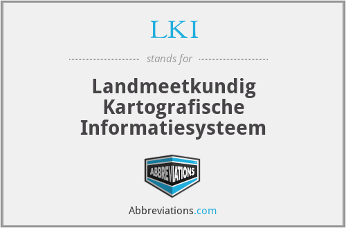 LKI - Landmeetkundig Kartografische Informatiesysteem