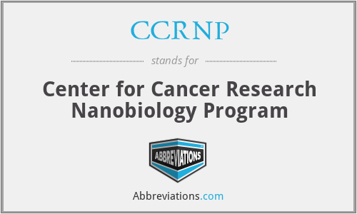 CCRNP - Center for Cancer Research Nanobiology Program