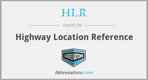 HLR - Highway Location Reference