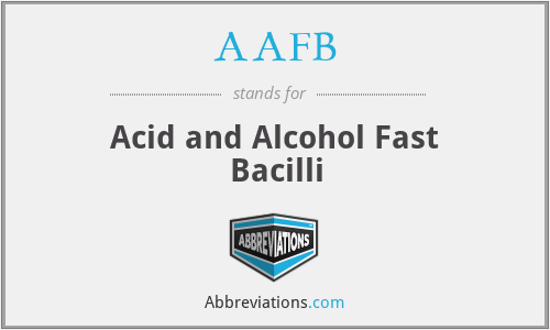 AAFB - Acid and Alcohol Fast Bacilli