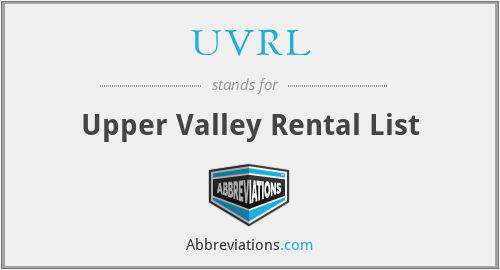 UVRL - Upper Valley Rental List