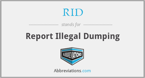 RID - Report Illegal Dumping