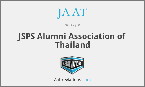 JAAT - JSPS Alumni Association of Thailand