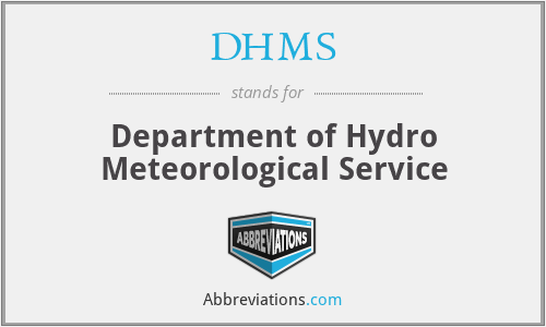 DHMS - Department of Hydro Meteorological Service