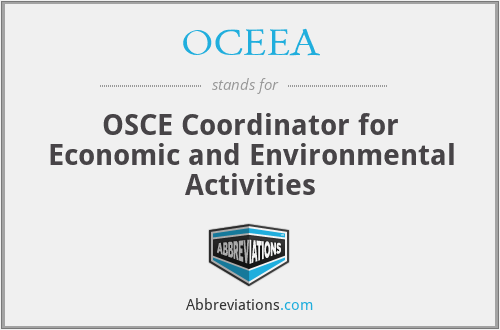 OCEEA - OSCE Coordinator for Economic and Environmental Activities