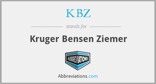 KBZ - Kruger Bensen Ziemer