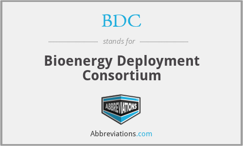 BDC - Bioenergy Deployment Consortium