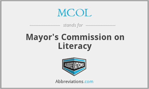 MCOL - Mayor's Commission on Literacy