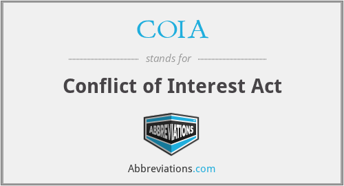 COIA - Conflict of Interest Act