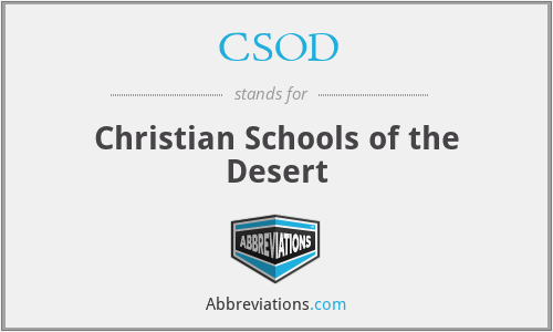 CSOD - Christian Schools of the Desert