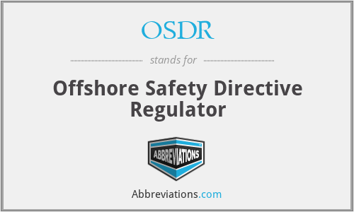 OSDR - Offshore Safety Directive Regulator