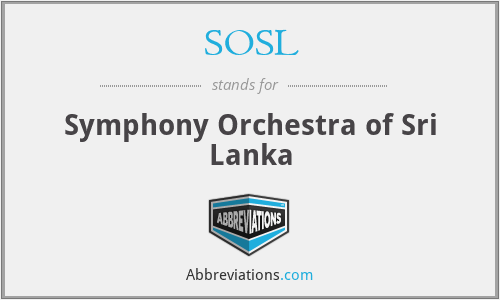 SOSL - Symphony Orchestra of Sri Lanka