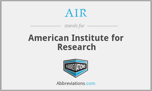 AIR - American Institute for Research