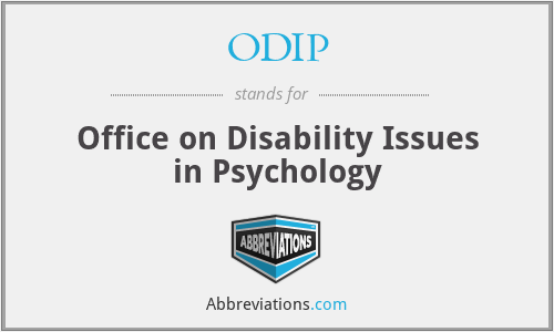 ODIP - Office on Disability Issues in Psychology