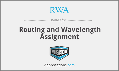 RWA - Routing and Wavelength Assignment
