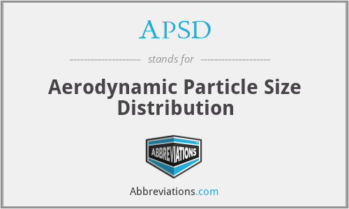 APSD - Aerodynamic Particle Size Distribution