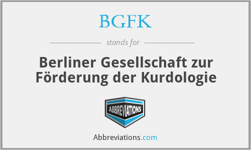 BGFK - Berliner Gesellschaft zur Förderung der Kurdologie