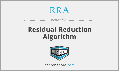 RRA - Residual Reduction Algorithm