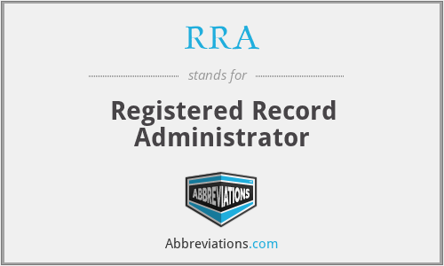 RRA - Registered Record Administrator
