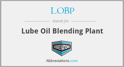 LOBP - Lube Oil Blending Plant