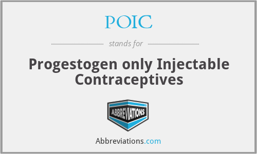 POIC - Progestogen only Injectable Contraceptives