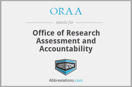 ORAA - Office of Research Assessment and Accountability