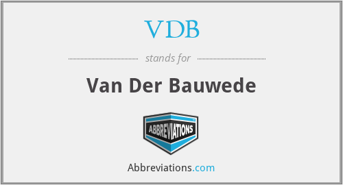 VDB - Van Der Bauwede