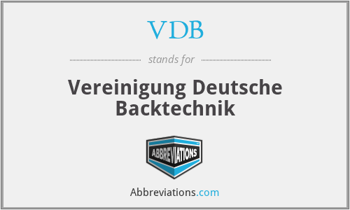 VDB - Vereinigung Deutsche Backtechnik