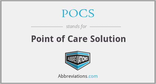 POCS - Point of Care Solution